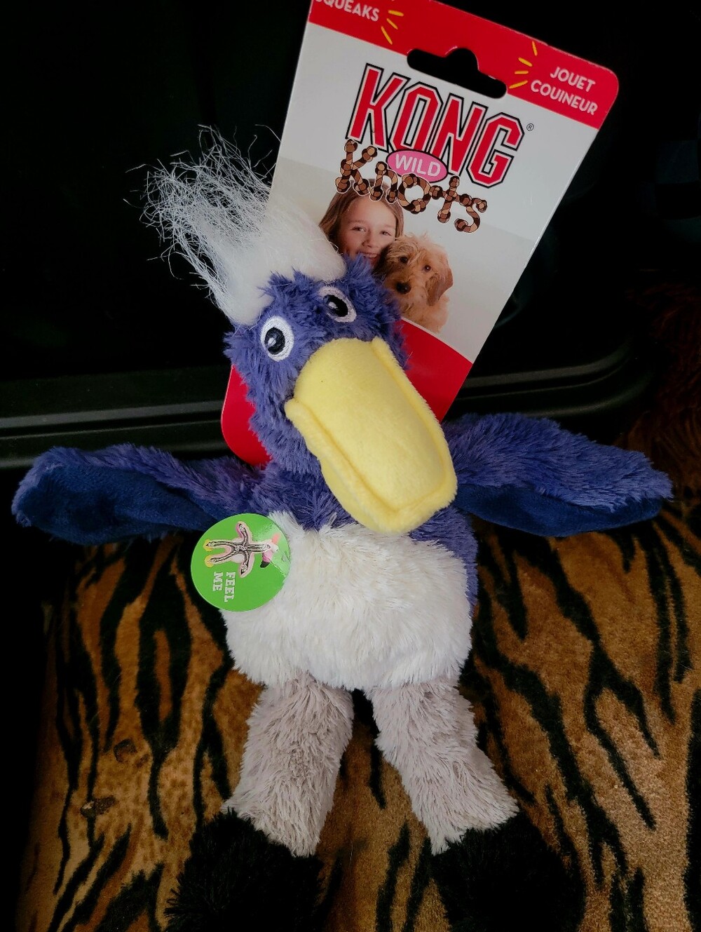KONG Wild Knots Pelican Bird Plush w Rope And Squeak Toy Ea. med/large
